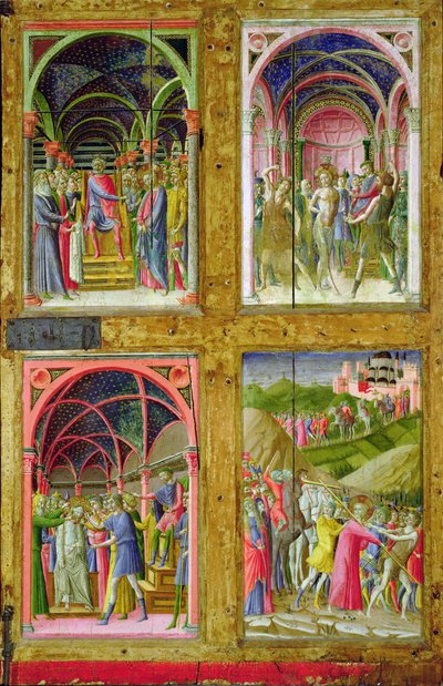 La nascita della Vergine e quattro santi da Paolo di Giovanni Fei